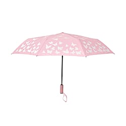 Colour Changing Butterfly Pattern Auto Open & Close Umbrella - Black
