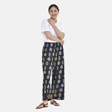 Tamsy Tree Print Trousers (One Size, 8-16) - Multi