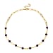 Amethyst Paperclip Necklace (Size 20) in Yellow Gold Tone