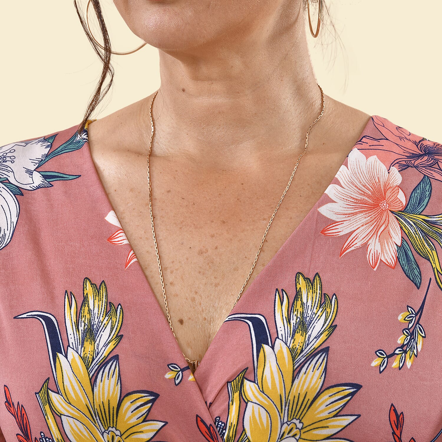 TAMSY Floral Pattern Smocked Maxi Dress - Pink