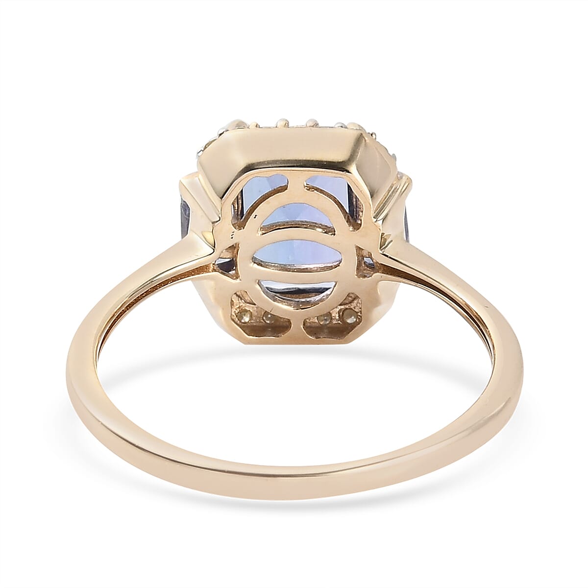 9K Yellow Gold AA Tanzanite and Diamond Ring 1.92 Ct.