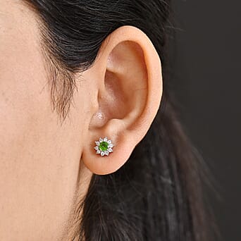 https://tjcuk.sirv.com/Products/73/2/7323854/D-Joy-Chrome-Diopside-Natural-Zircon-Halo-Earring-with-Push-Back-in-Pl_7323854_2.jpg?w=342&h=342