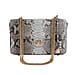 La Marey Python Leather Crossbody Bag - Black