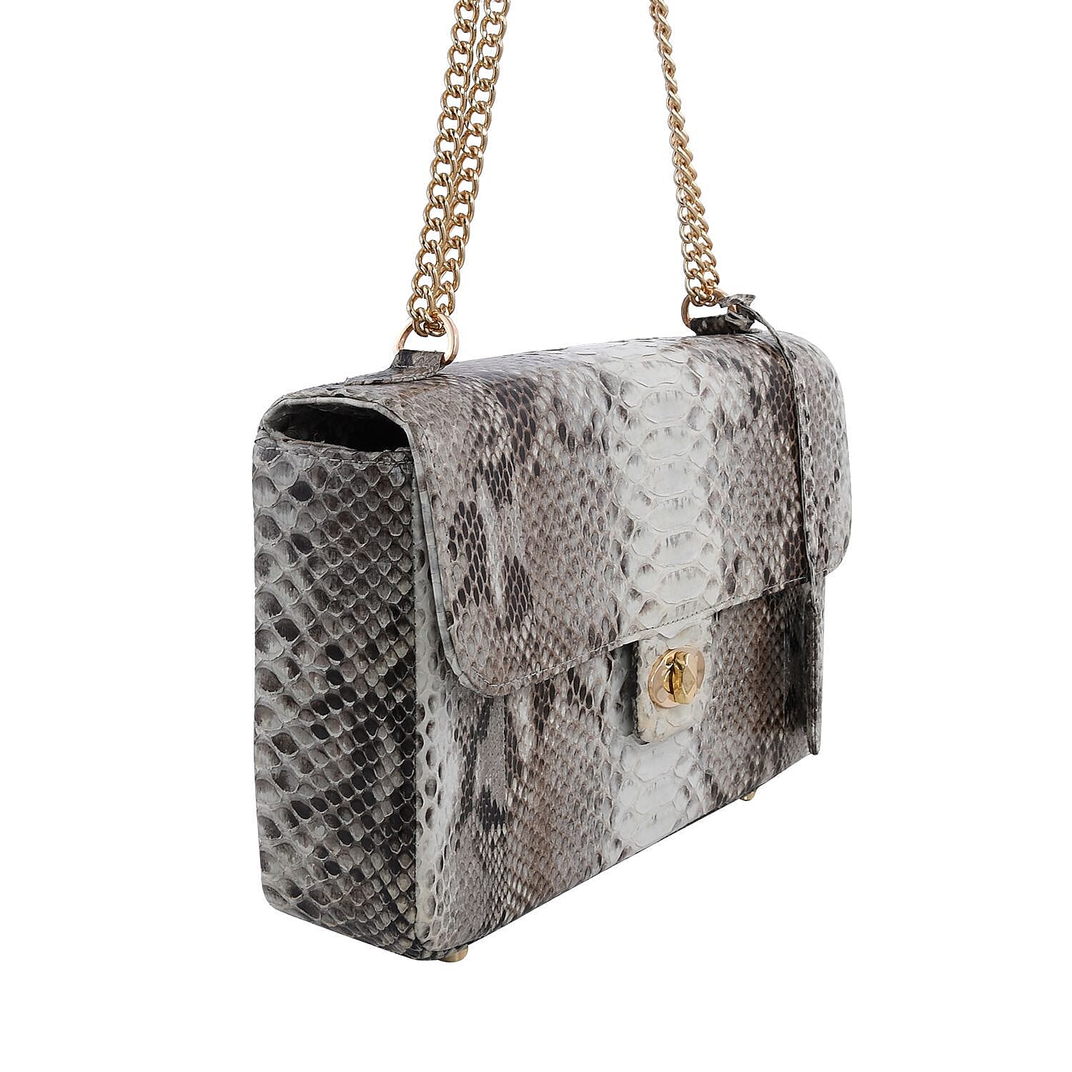 Python leather handbags hot sale