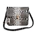 La Marey Python Leather Crossbody Bag - Black