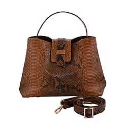 La Marey Python Leather Tote Bag - Gray