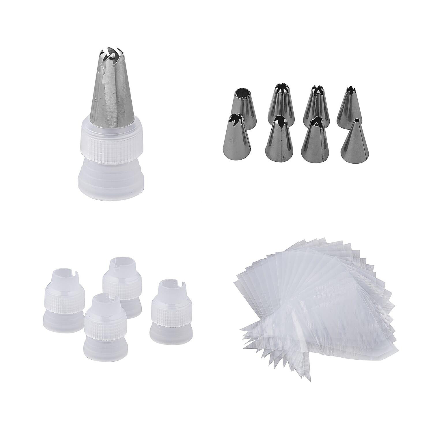 Set of 2 - Cake Decorating Pen Tool Kit (Includes 2 Pens, 20 Bags, 4 Holders & 8 Heads)