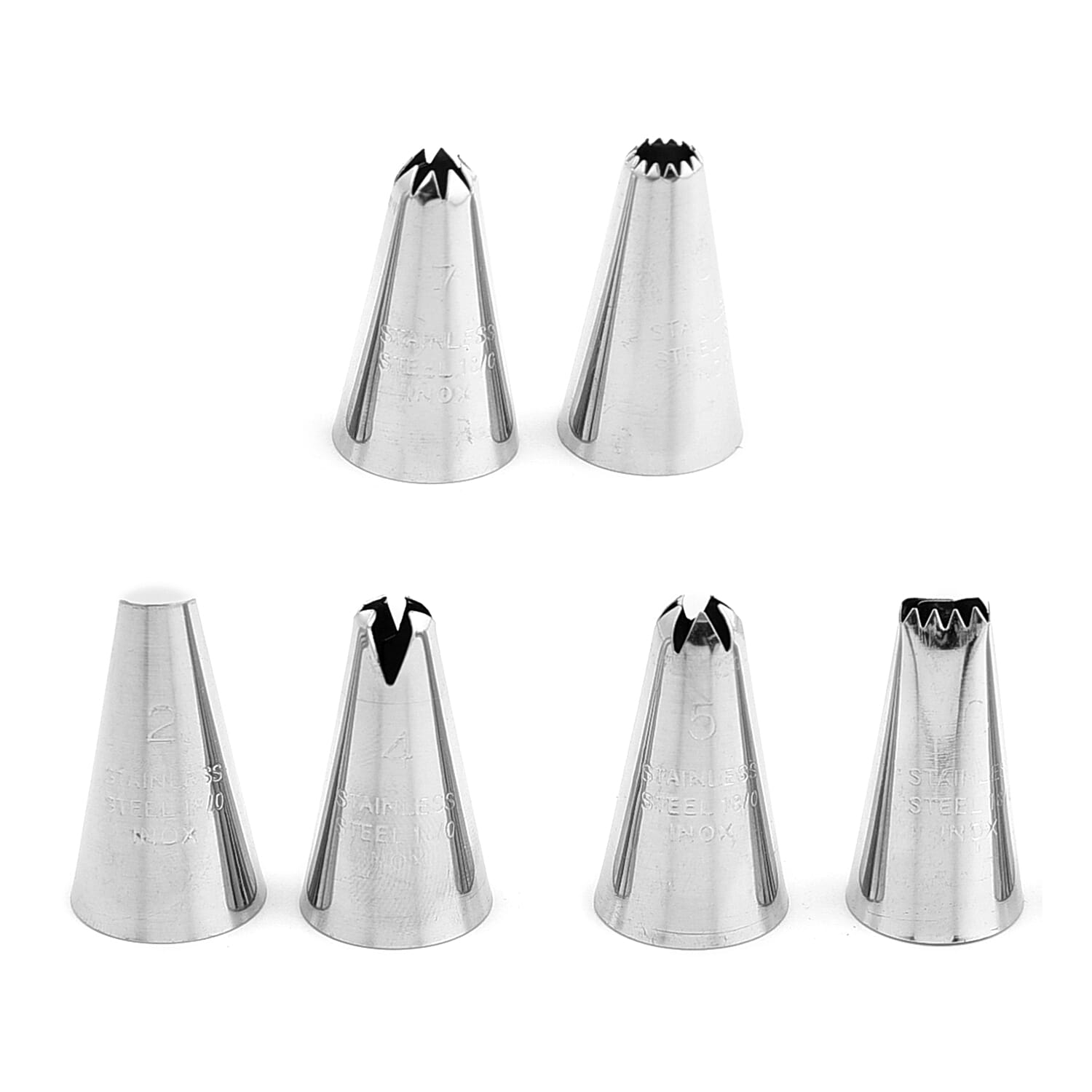 Cookie Maker with 6 Cake Piping Nozzles and 10 Biscuit Stencils in Stainless Steel (Size 22x14 Cm)