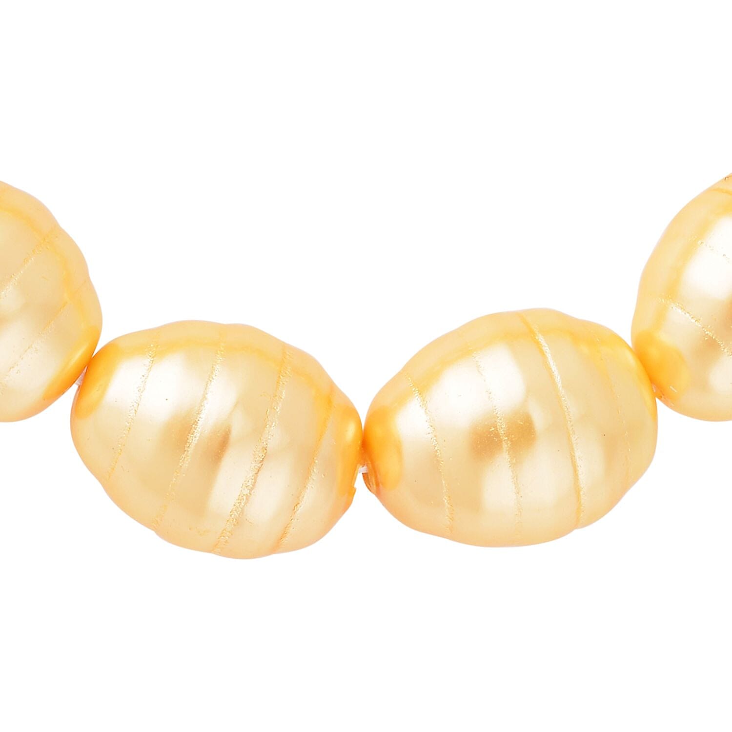 Golden Shell Pearl (16-13mm) Stretchable Bracelet (Size 6.5)