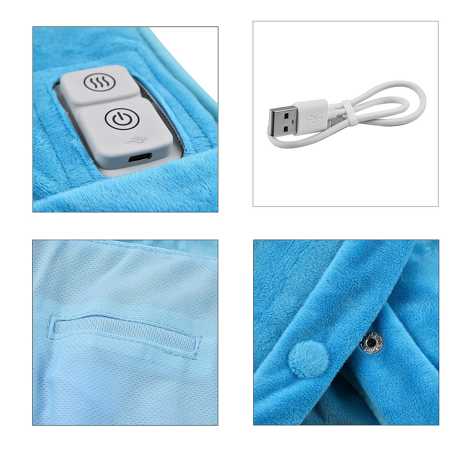 Closeout Deal - Alljoy USB Powered Heating Pad for Pain Relief - Blue
