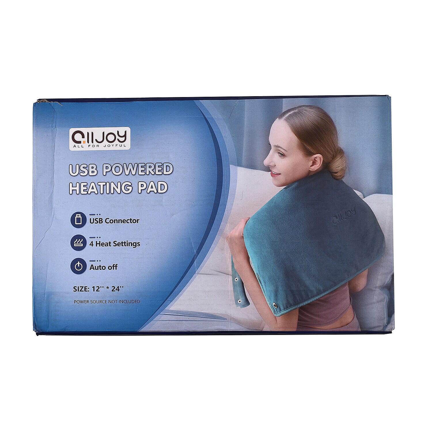 Closeout Deal - Alljoy USB Powered Heating Pad for Pain Relief - Blue