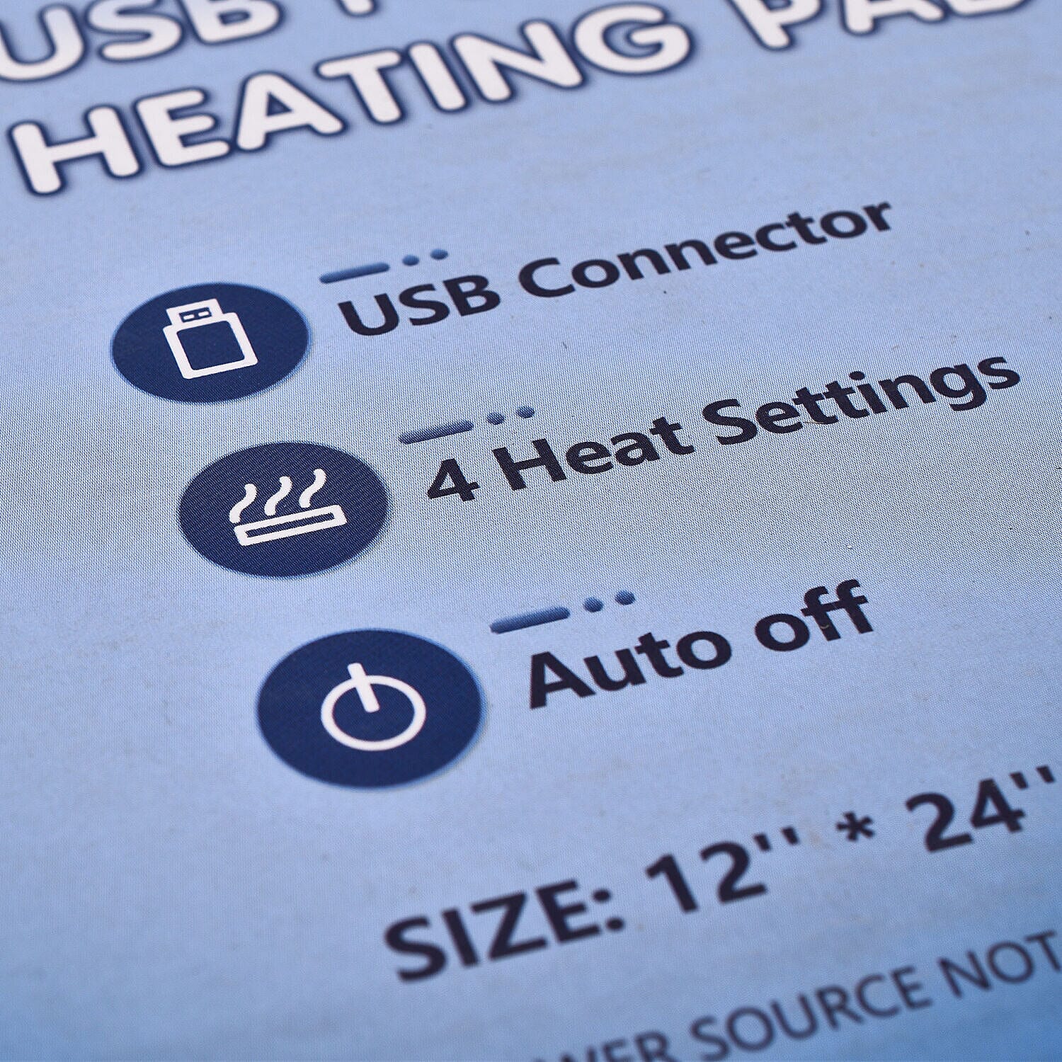 Closeout Deal - Alljoy USB Powered Heating Pad for Pain Relief - Blue