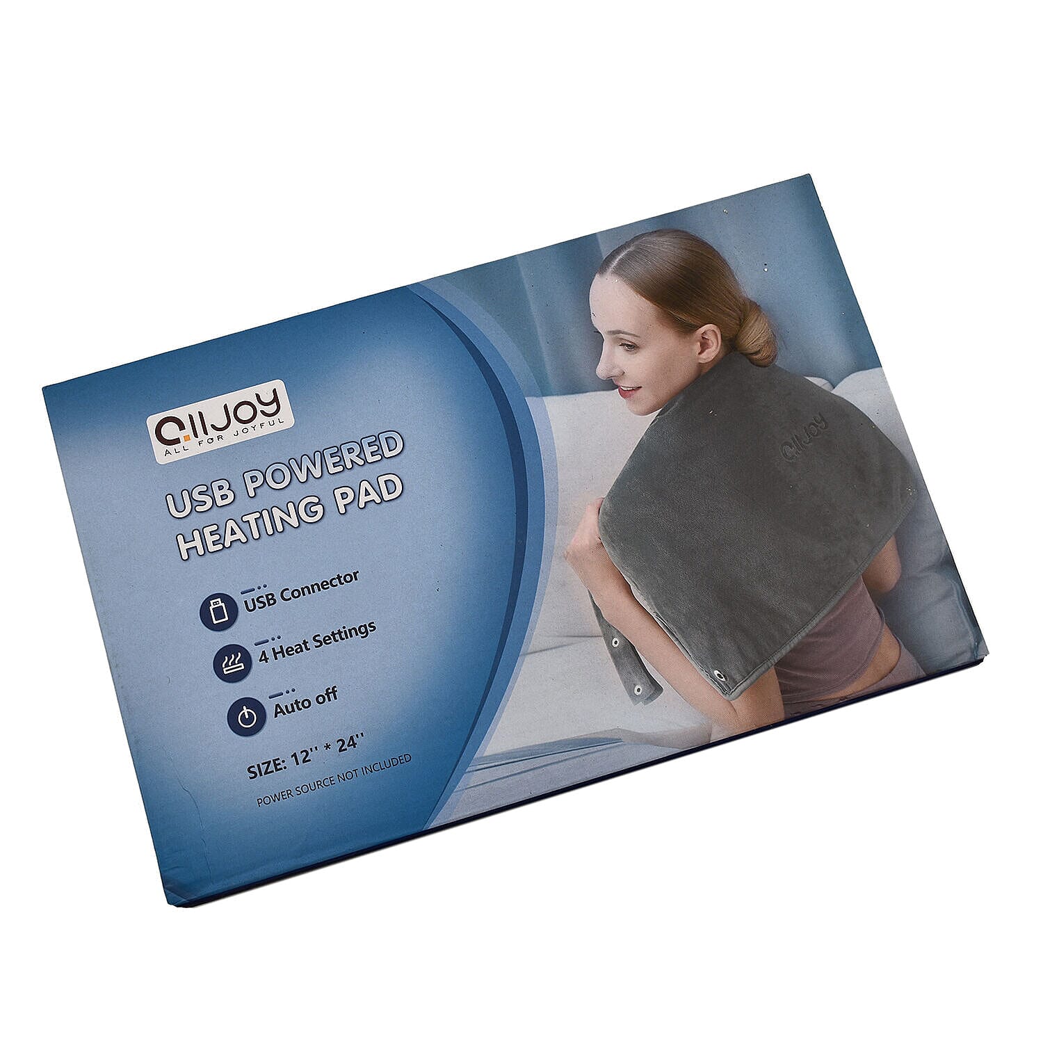 Closeout Deal - Alljoy USB Powered Heating Pad for Pain Relief - Grey