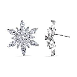 Designer Close Out - Crystal Snowflake Earrings