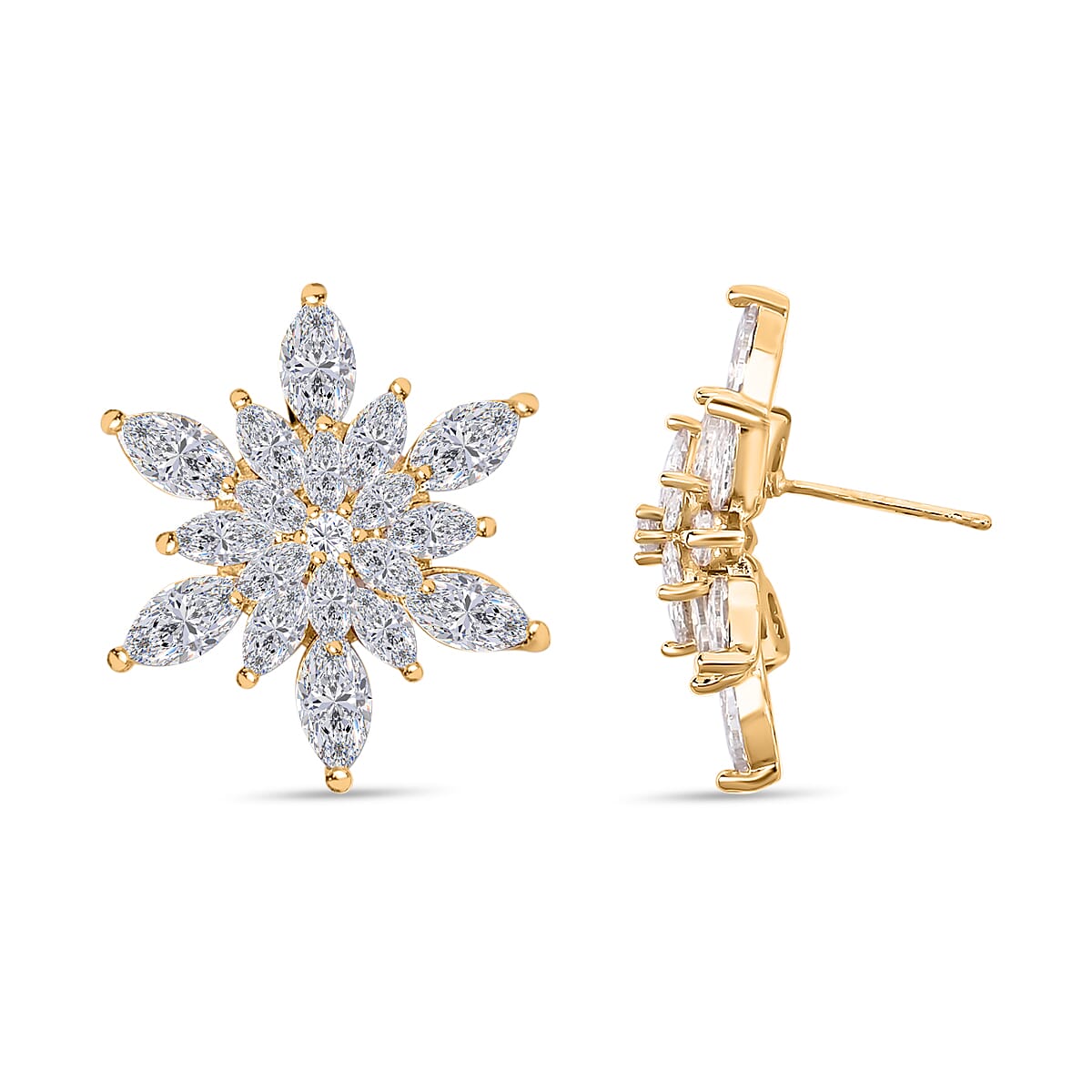 Designer Close Out - Crystal Snowflake Earrings