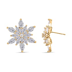 Designer Close Out - Crystal Snowflake Earrings