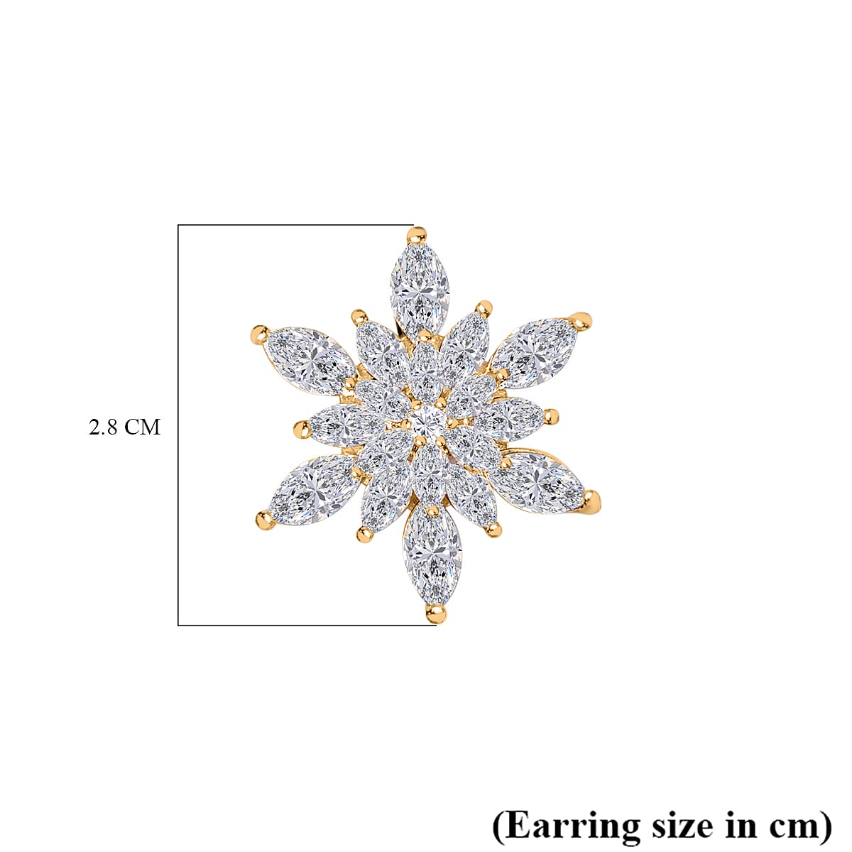 Designer Close Out - Crystal Snowflake Earrings