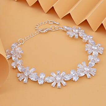https://tjcuk.sirv.com/Products/73/2/7326509/Simulated-Diamond-Floral-Bracelet-Size-7-5-in-Silver-Tone_7326509_1.jpg?w=342&h=342
