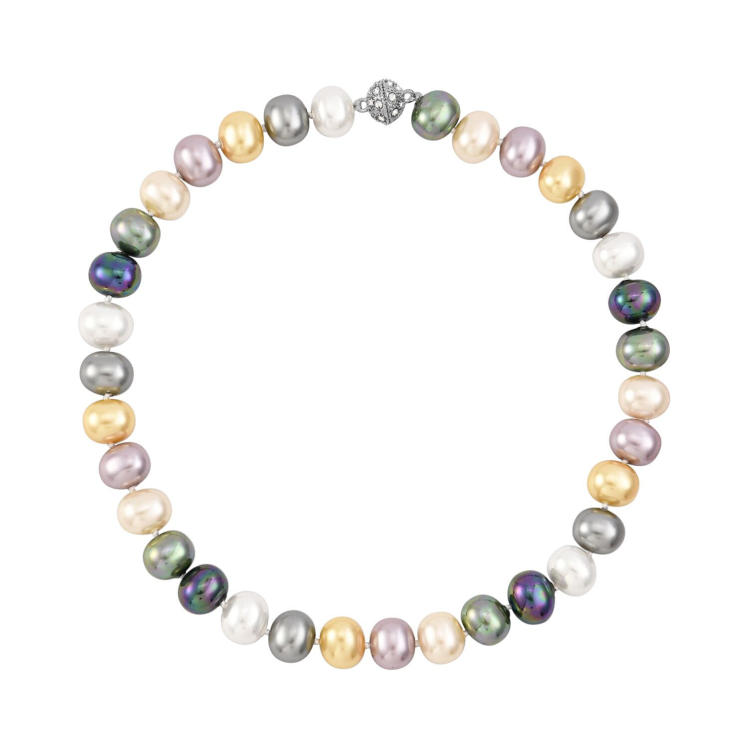 One Time Close Out Deal - Multi Colour Shell Pearl Necklace (Size - 20)