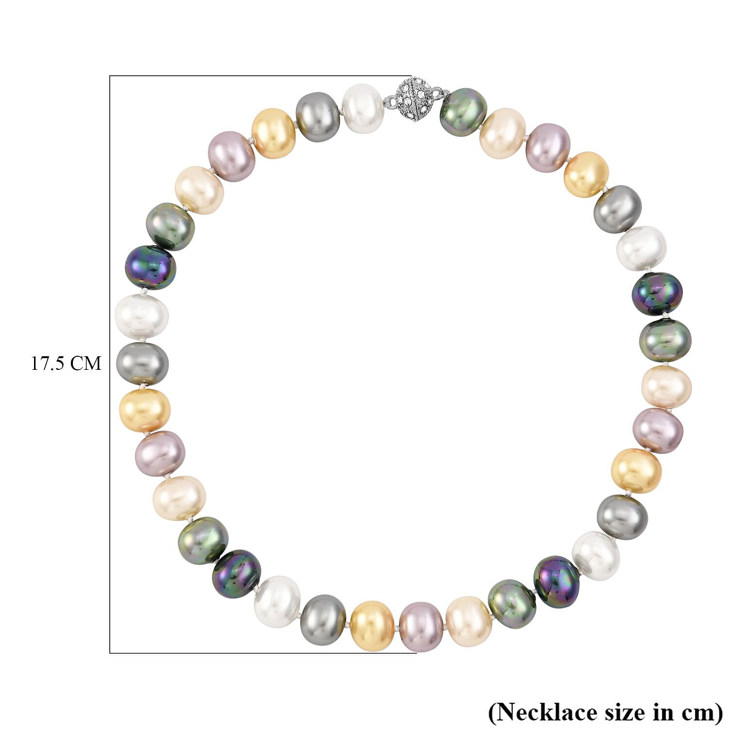 One Time Close Out Deal - Multi Colour Shell Pearl Necklace (Size - 20)