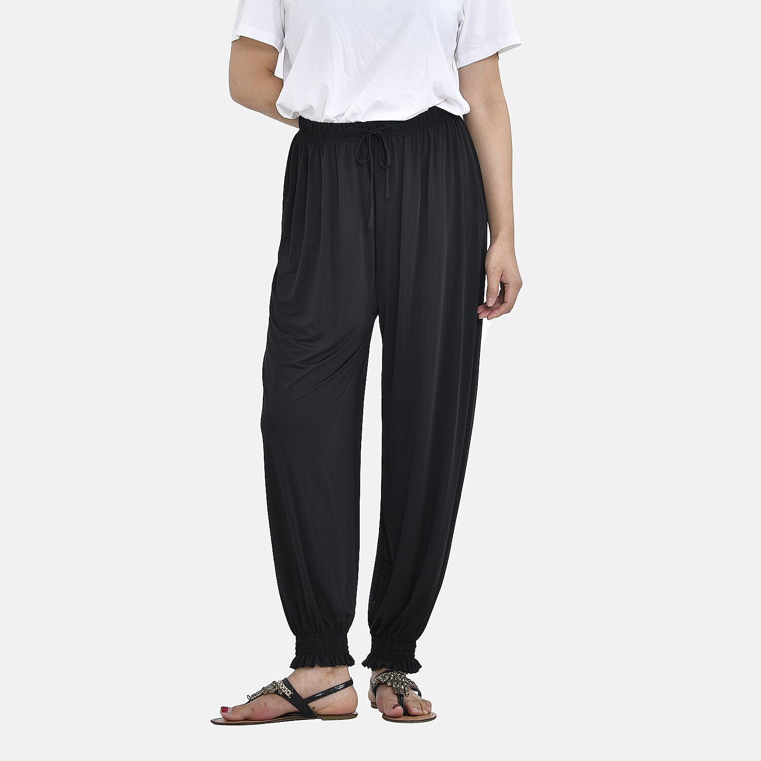 Tamsy Solid Trousers (One Size, 8-16) - Black