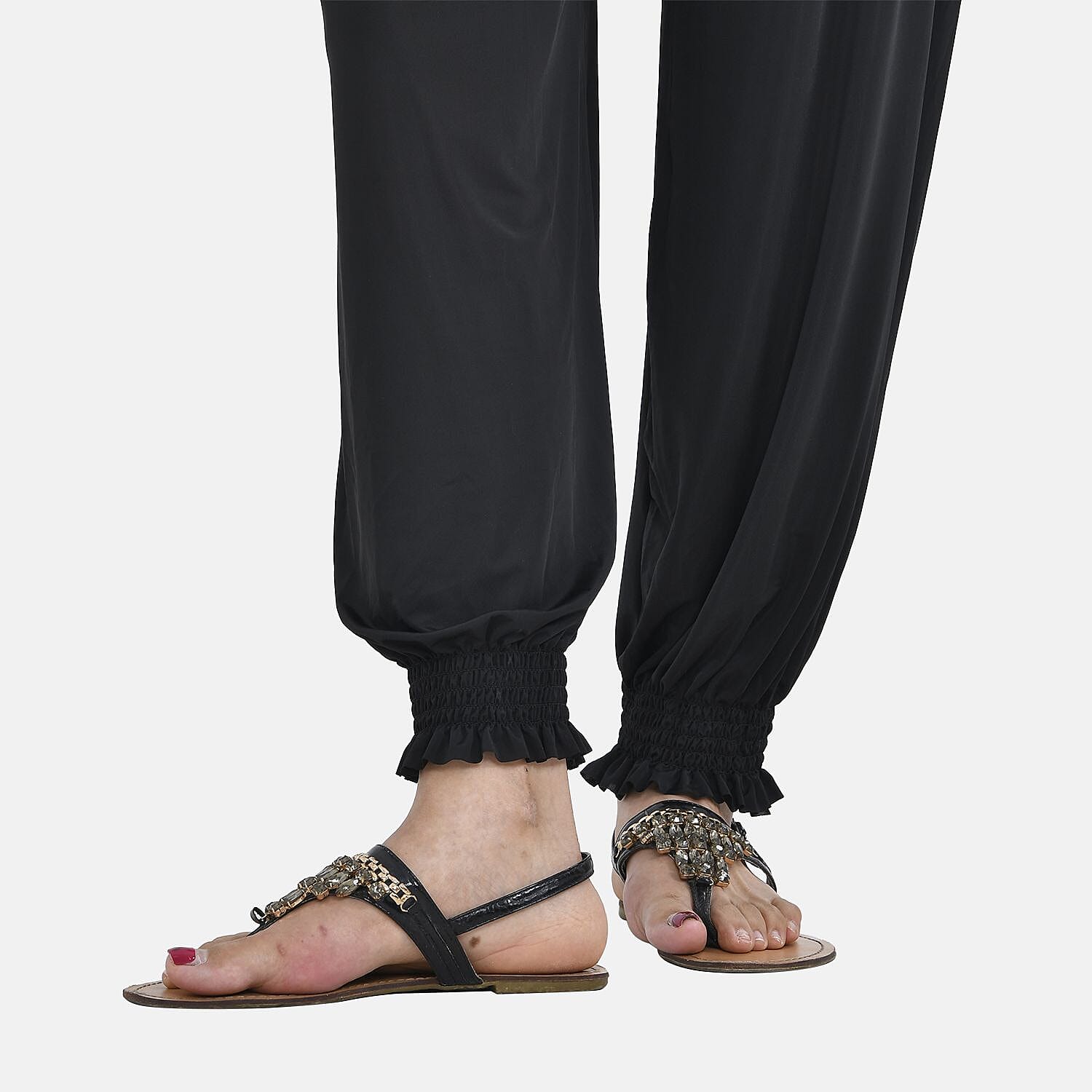 Tamsy Solid Trousers (One Size, 8-16) - Black