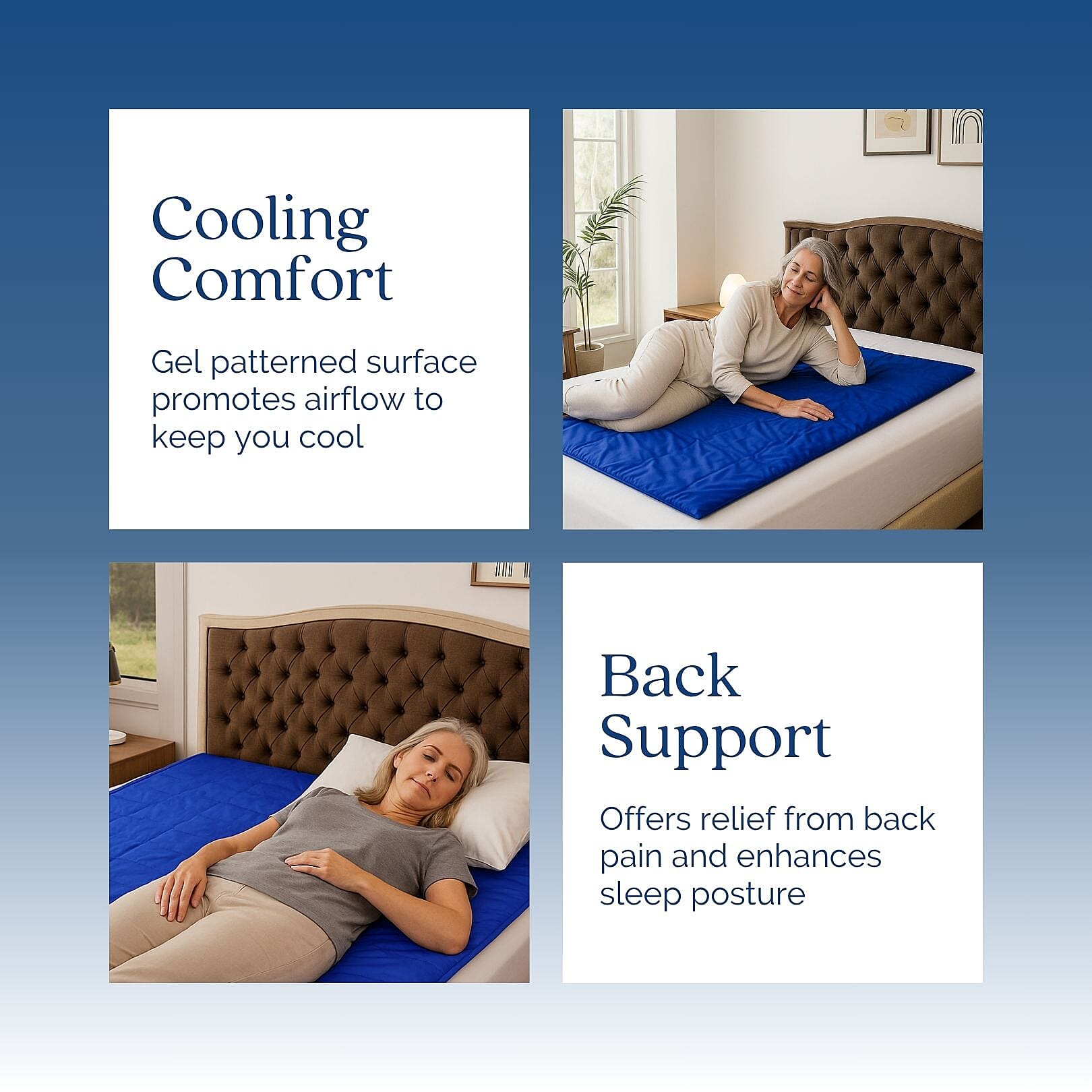 Homesmart Mattress Cooling Gel Pad (Size 140x90 cm) - Blue