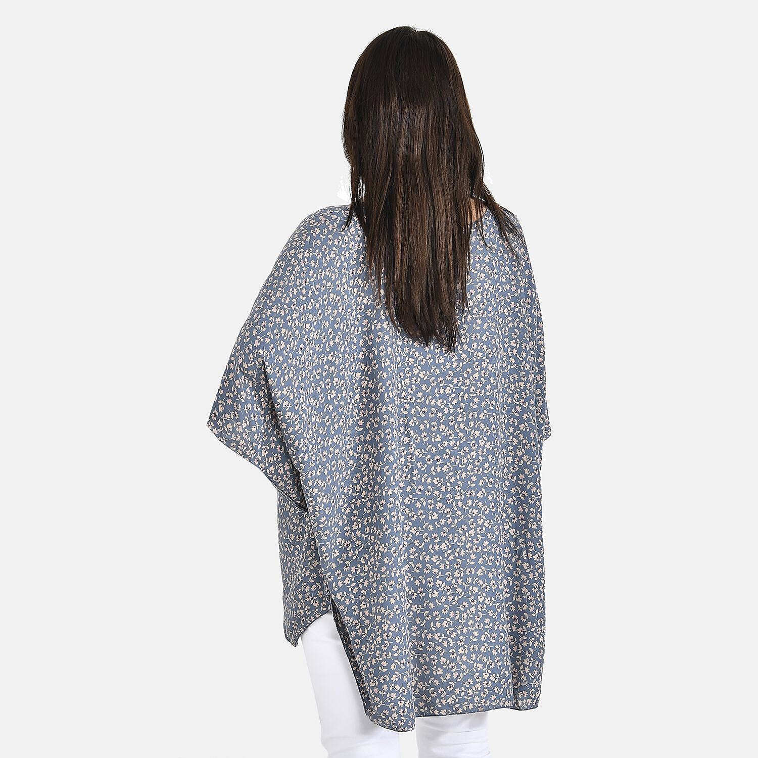 Tamsy 100% Viscose Floral Pattern Top (One Size, 8-18) - Sunset Yellow