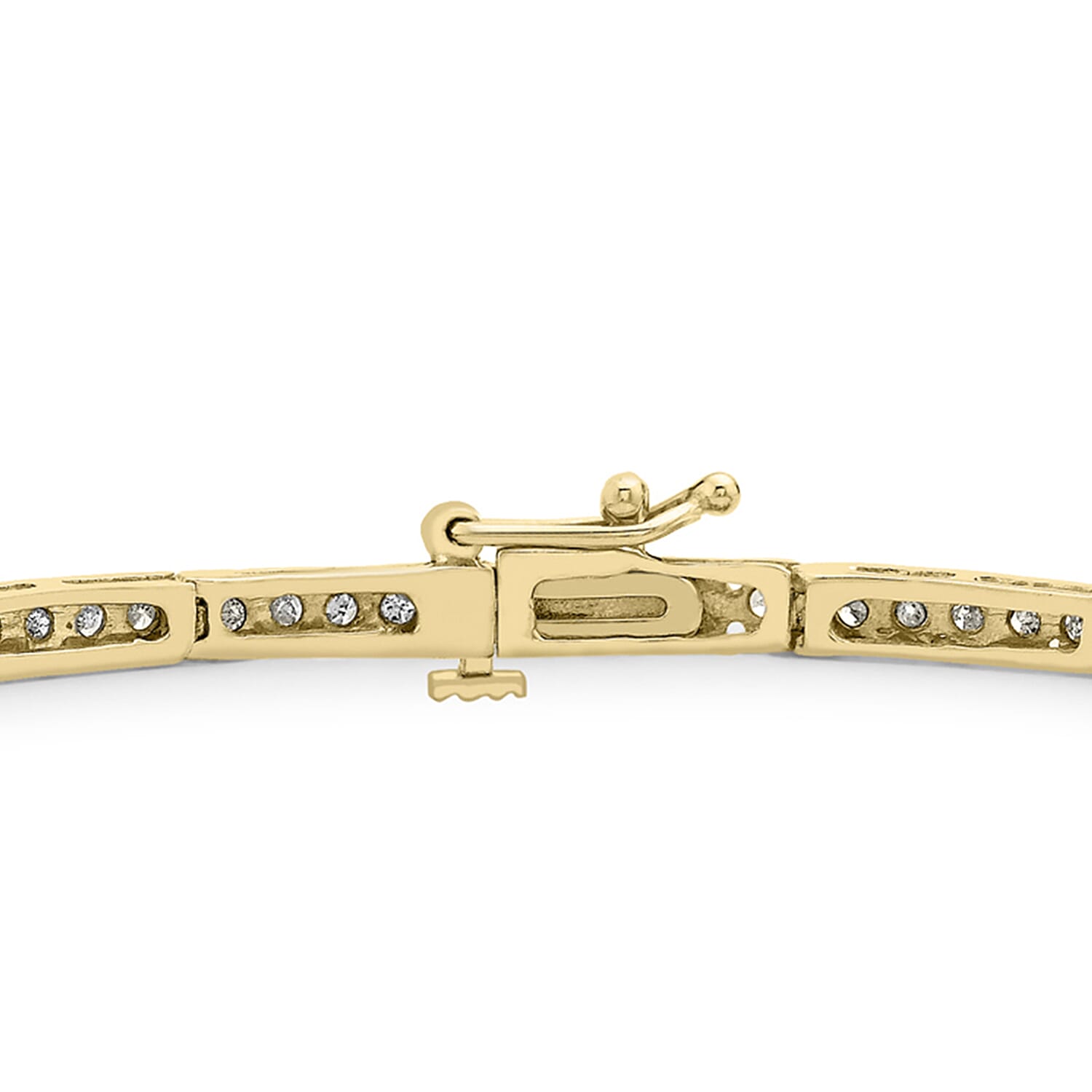 9K Yellow Gold   White Diamond  Bracelet (Size - 6.9) 0.88 ct,  Gold Wt. 4.79 Gms  0.880  Ct.