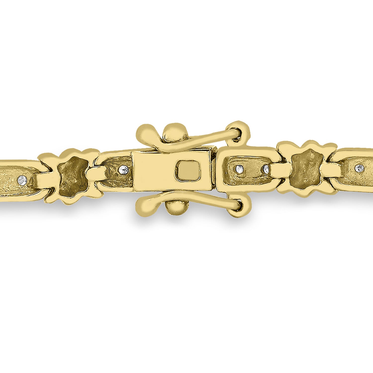 9K Yellow Gold   White Diamond  Bracelet (Size - 7) 0.33 ct,  Gold Wt. 6.2 Gms  0.330  Ct.