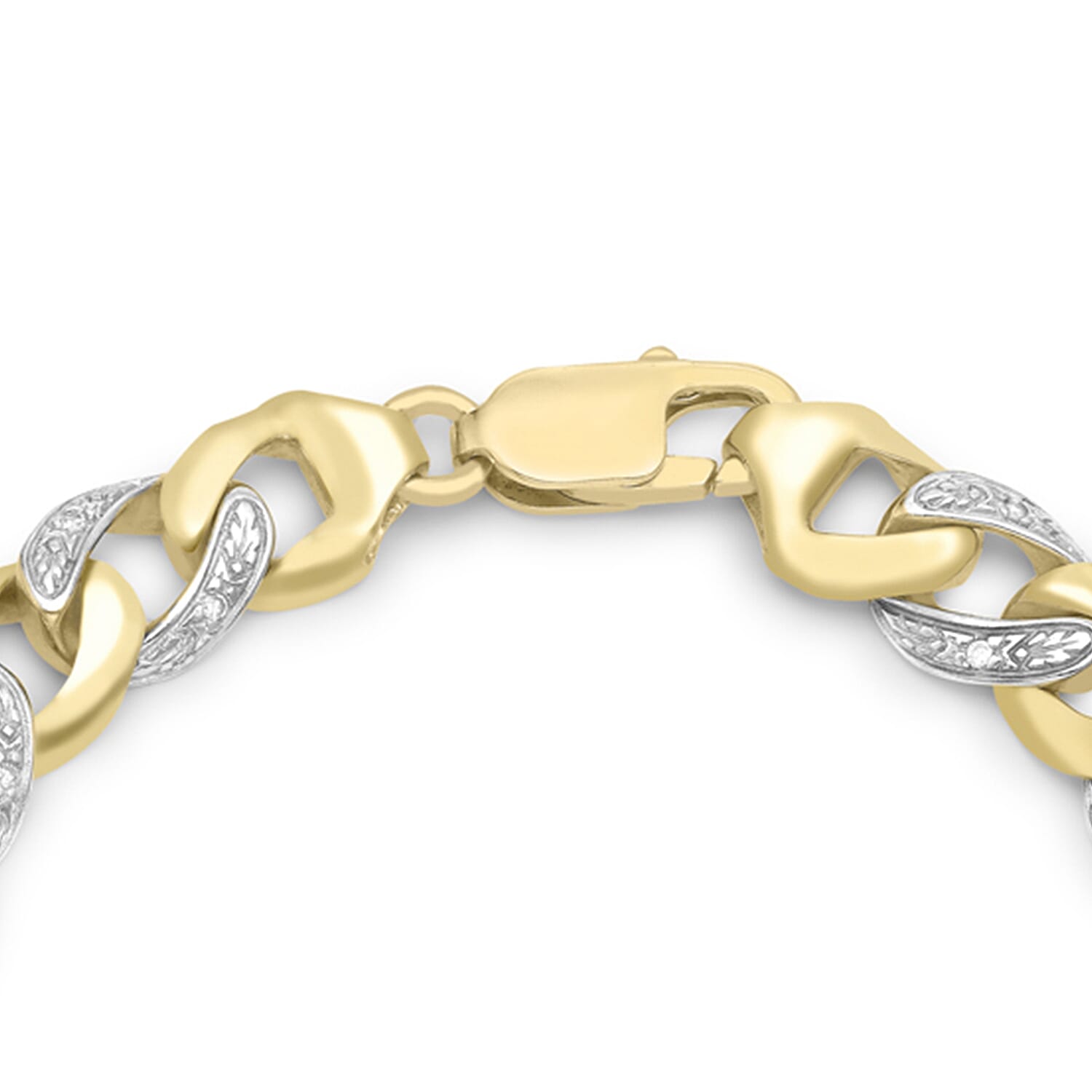 9K Yellow Gold   White Diamond  Bracelet (Size - 8.25) 1.58 ct,  Gold Wt. 30.5 Gms  1.580  Ct.