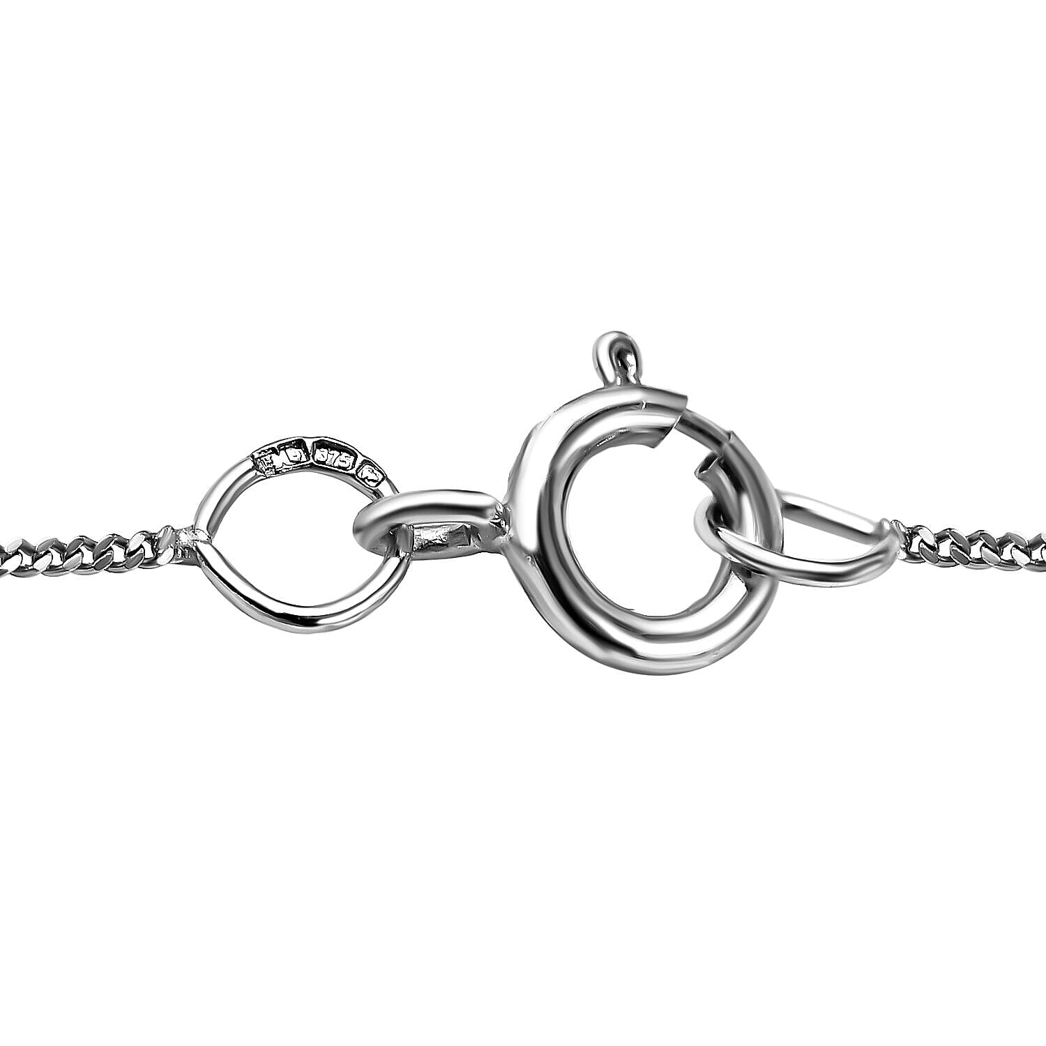 9K White Gold Diamond Necklace (Size - 17.75) 0.043 Ct