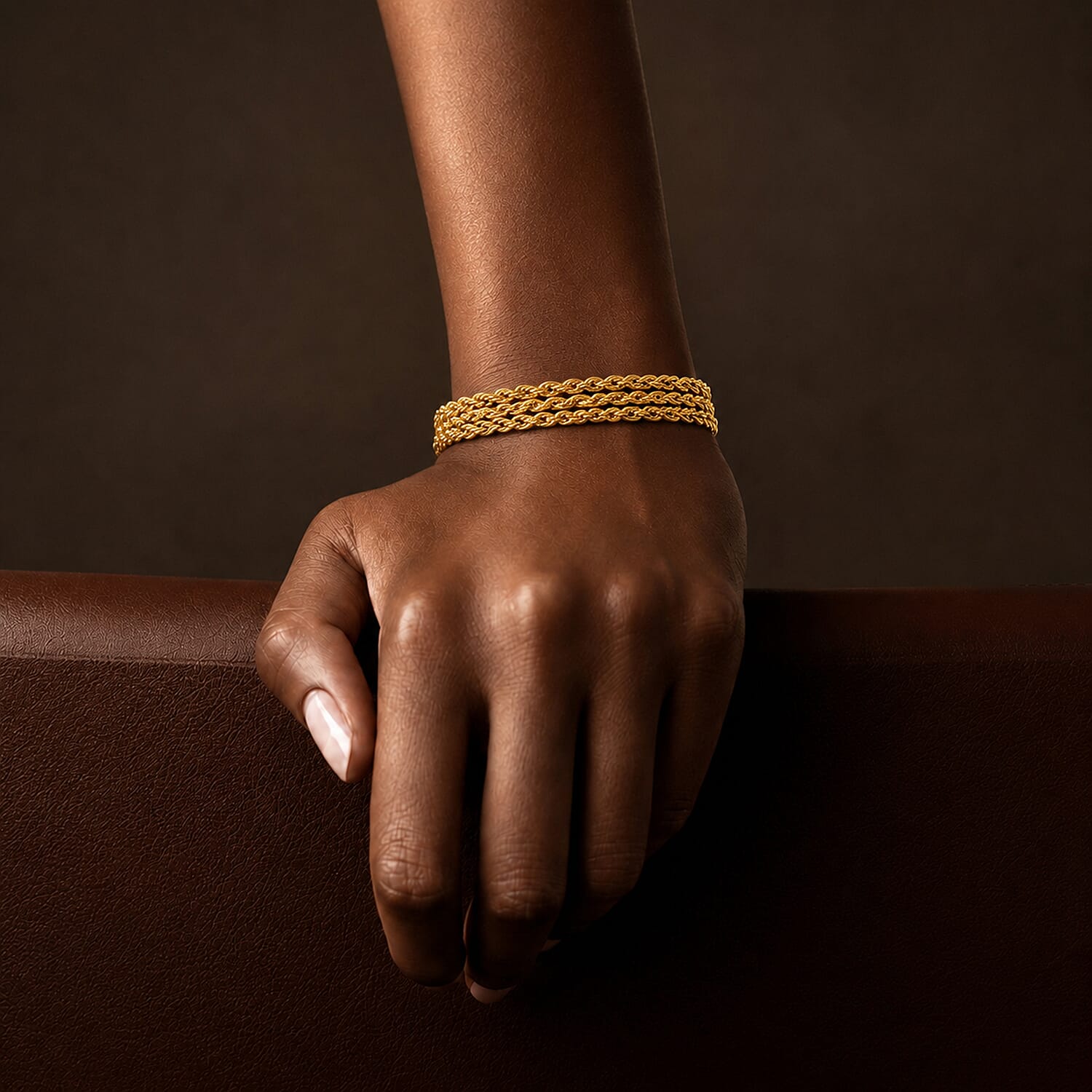 9K Yellow Gold  Bracelet (Size - 7),  Gold Wt. 5.5 Gms
