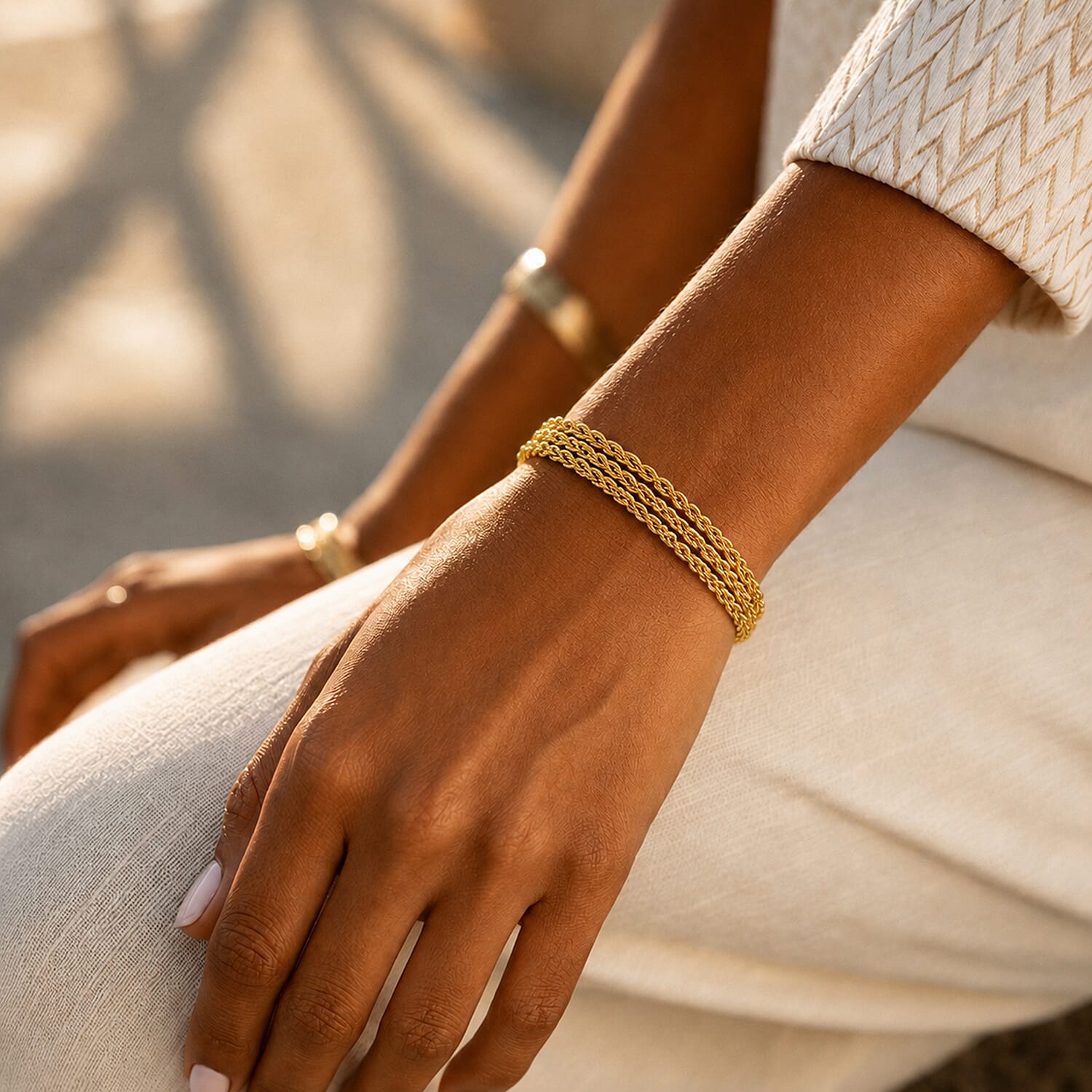 9K Yellow Gold  Bracelet (Size - 7),  Gold Wt. 5.5 Gms