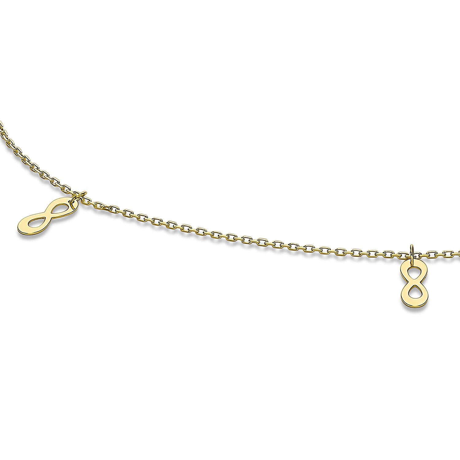 9K Yellow Gold  Anklet,  Gold Wt. 0.84 Gms