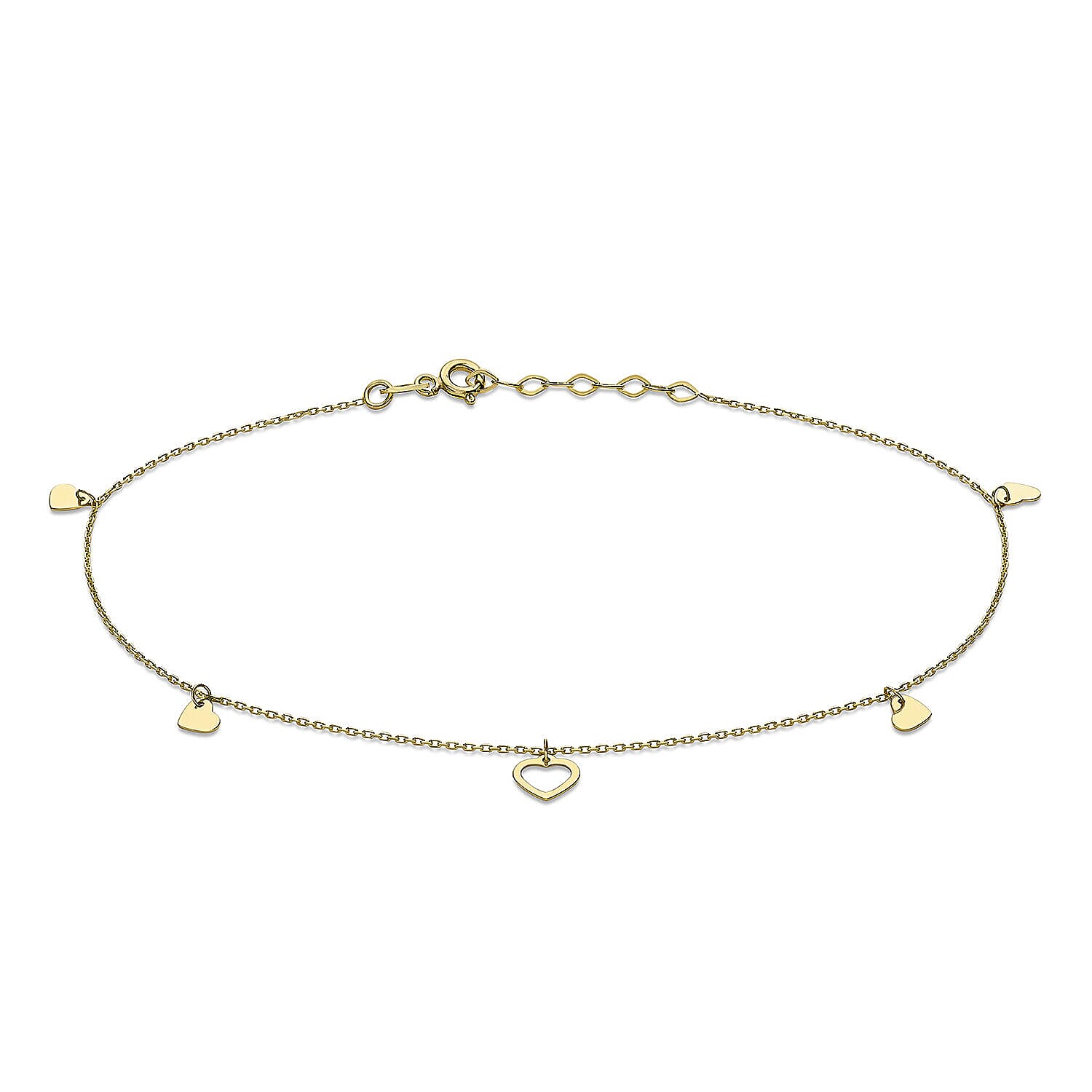 9K Yellow Gold  Anklet,  Gold Wt. 0.84 Gms