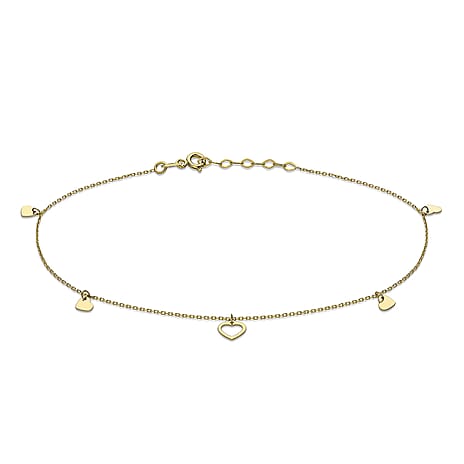 9K Yellow Gold  Anklet,  Gold Wt. 0.84 Gms