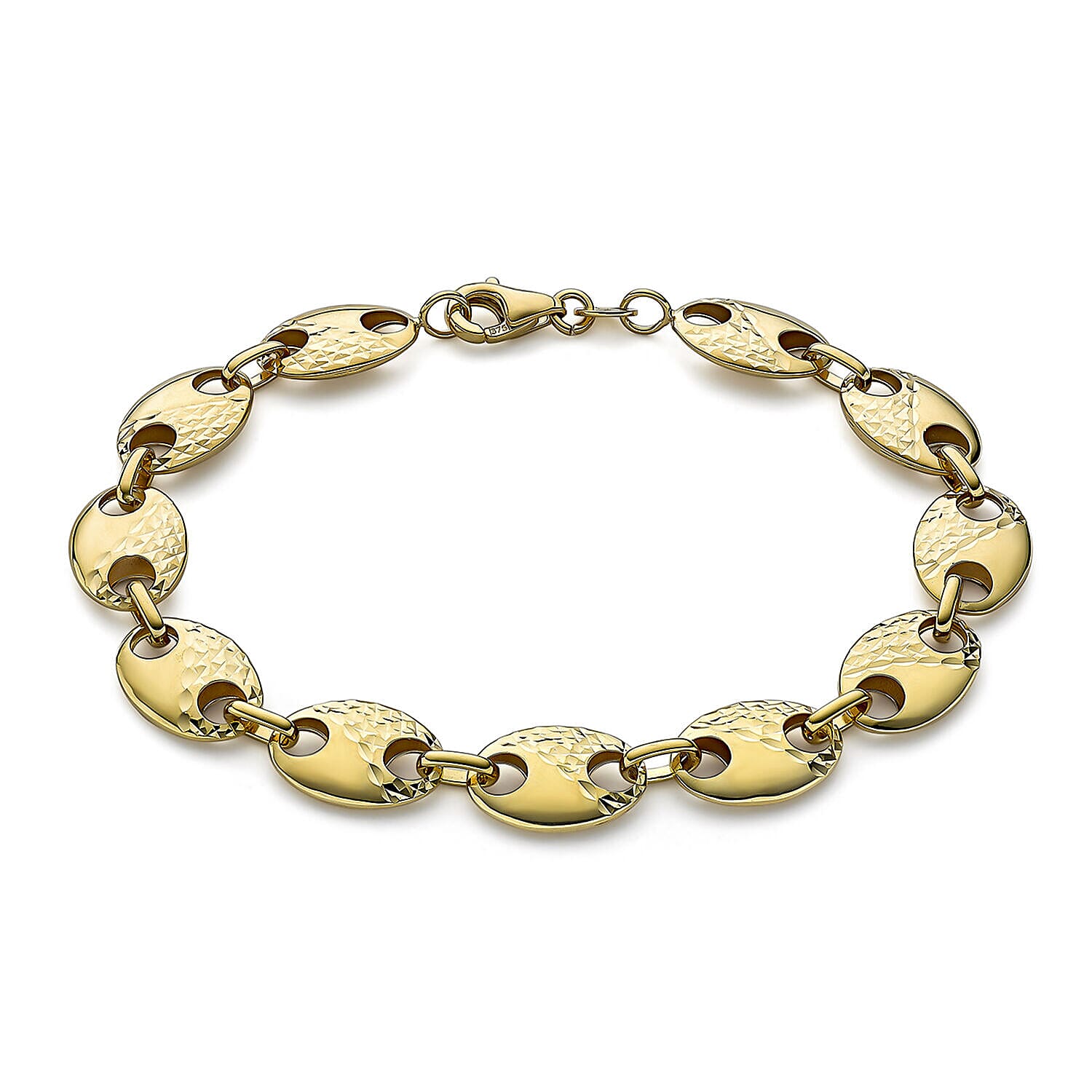 9K Yellow Gold  Bracelet (Size - 7.5),  Gold Wt. 5.5 Gms
