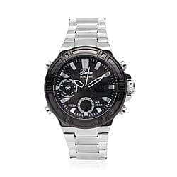 Case allloy case Multifunctional key Movement AL35/Japan Movement electronic Movement Brand GENOA Plated PNP rose gold black plating Dial black multifunctional literal LED rose gold scale