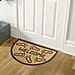 Set of 2 - Rubber Foot Rug and Door Mat (Size 40x60 cm) - Brown & Black