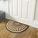 Set of 2 - Rubber Foot Rug and Door Mat (Size 40x60 cm) - Brown & Black