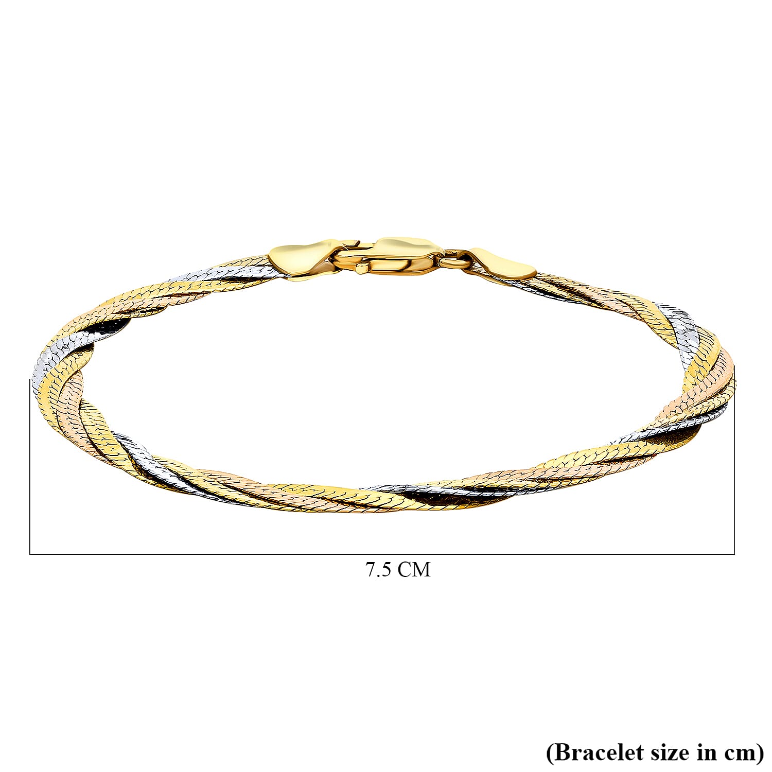 18K Rose Gold  Bracelet (Size - 7.5),  Gold Wt. 6.5 Gms