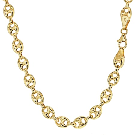 9K Yellow Gold 6mm Rambo Chain 18 Inch