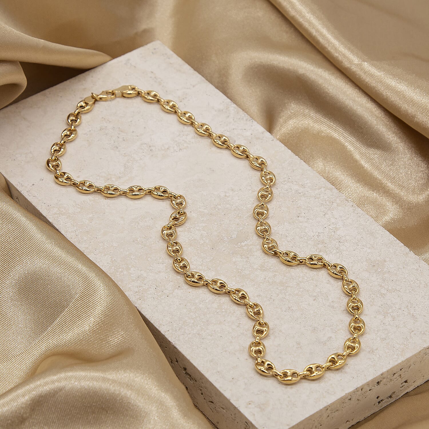9K Yellow Gold Small Gucci Chain With Lobster Clasp (Size - 18),  Gold Wt. 10.5 Gms