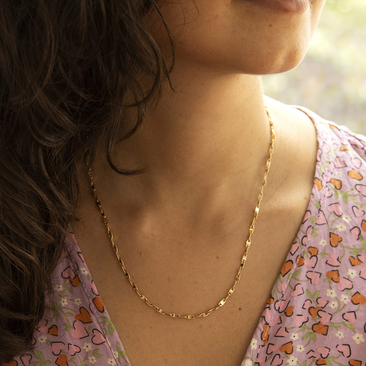 9K Yellow Gold  Chain (Size - 20),  Gold Wt. 3.2 Gms