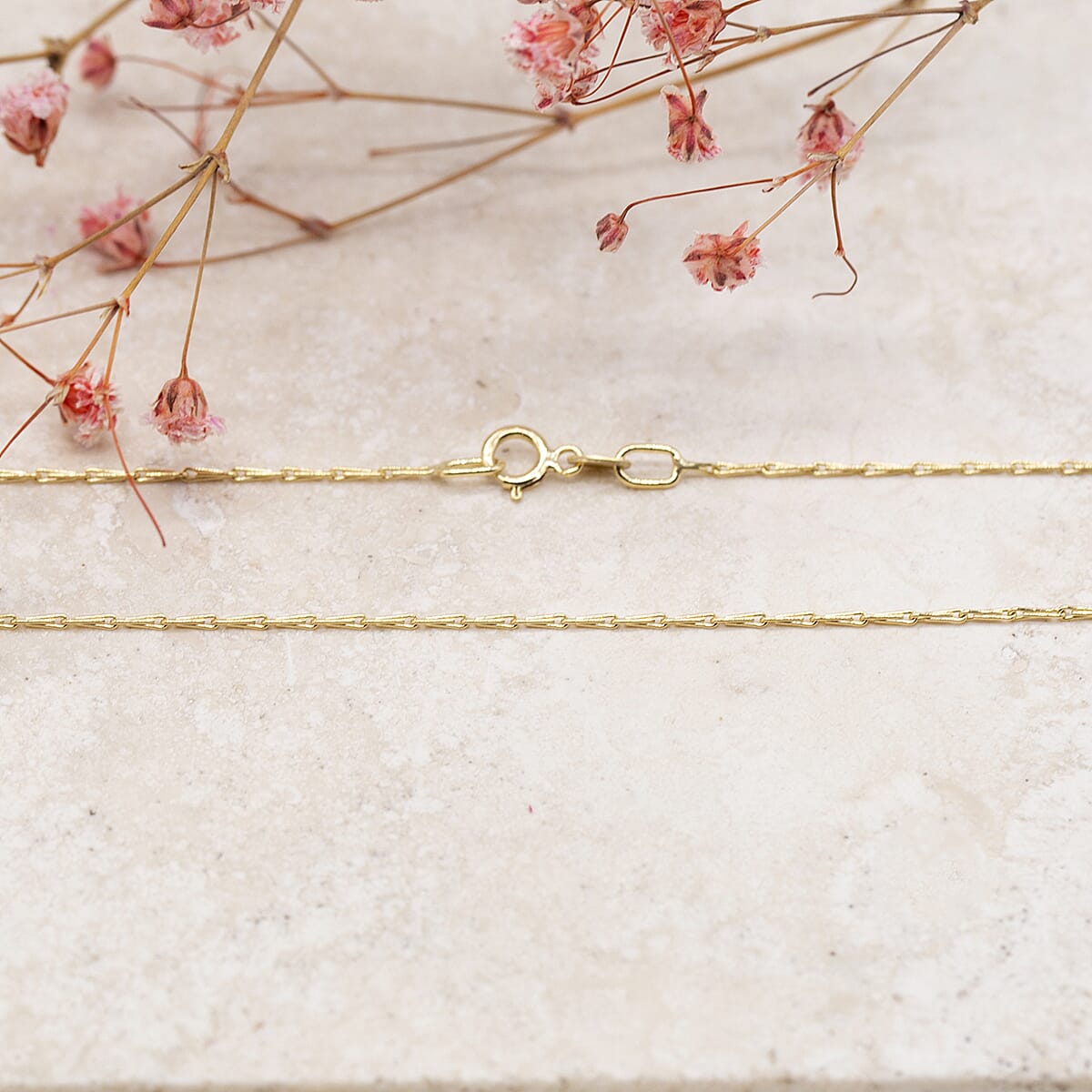 9K Yellow Gold  Chain (Size - 16),  Gold Wt. 1.3 Gms