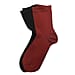 Set of 2 SUVA Silver Socks - Black & Burgundy