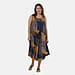 Tamsy 100% Viscose Printed Dress (One Size, 8-18) - Navy