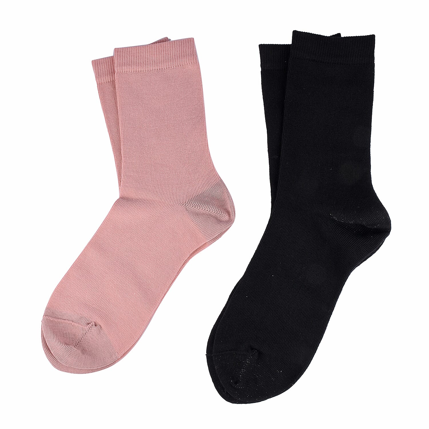 Set of 2 SUVA Silver Socks - Black & Burgundy