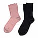 Set of 2 SUVA Silver Socks - Black & Burgundy